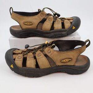 KEEN Newport Premium Sandals Mens 12 Brown Leather Waterproof Hiking Sport